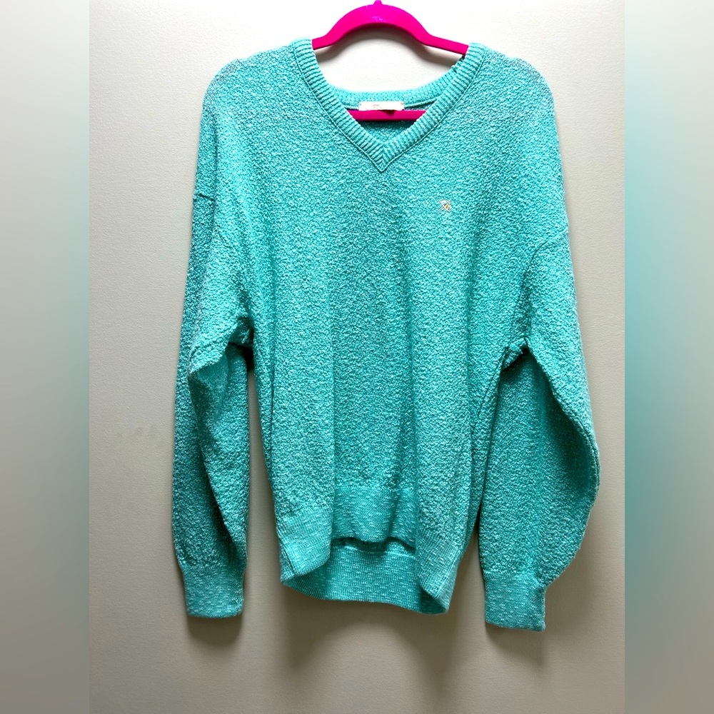 Vintage, Arnold Palmer size 40 seafoam green size large popcorn knit
